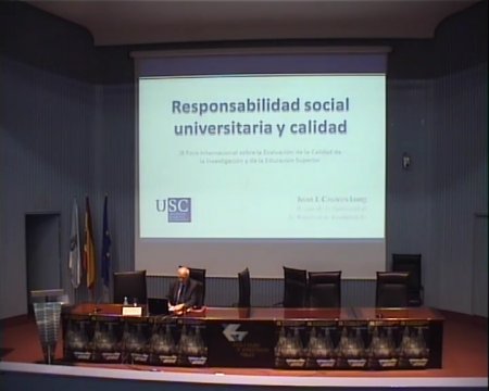 Responsabilidade social universitaria e calidade  - IX Foro Internacional sobre evaluación de la calidad de la investigación y de la educación superior (FECIES)